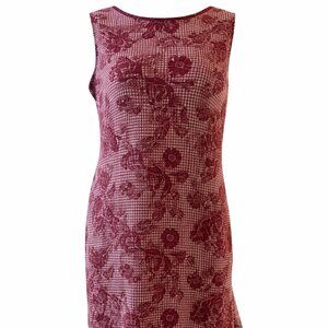 NWOT IC Collection Asymmetrical Burgundy Floral Dress – Size L